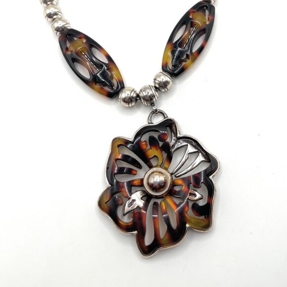 Brighton Tortoise Flower Necklace - 4818 - Picture 1 of 3
